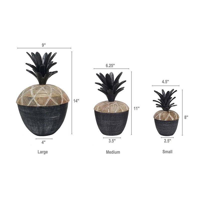 Benjara Wood Decorative Urns & Jars