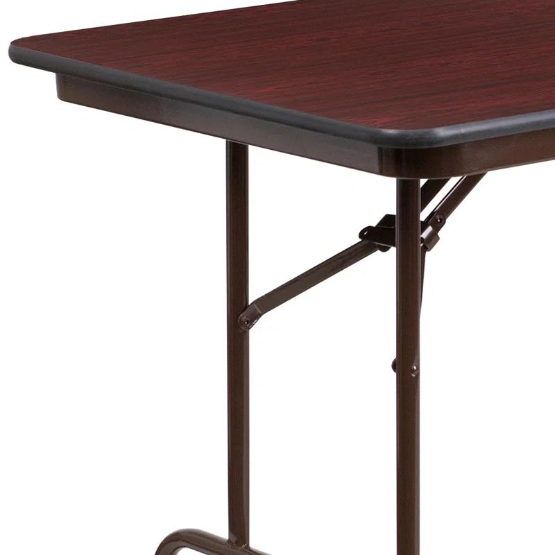 Flash Furniture Wofford 24" x 48" Rectangular High Pressure Mahogany Laminate Folding Banquet Table