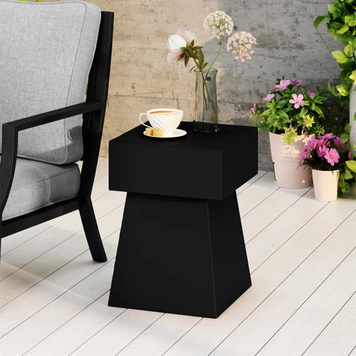 Latitude Run® Arizona Square Concrete Outdoor Side Table