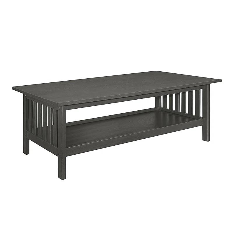 Red Barrel Studio® Classic Style Coffee Table And Two End Table Set Antique Gray Finish 3Pc Occasional Table Set Wooden Transitional Living Room Furniture (Set of 3)