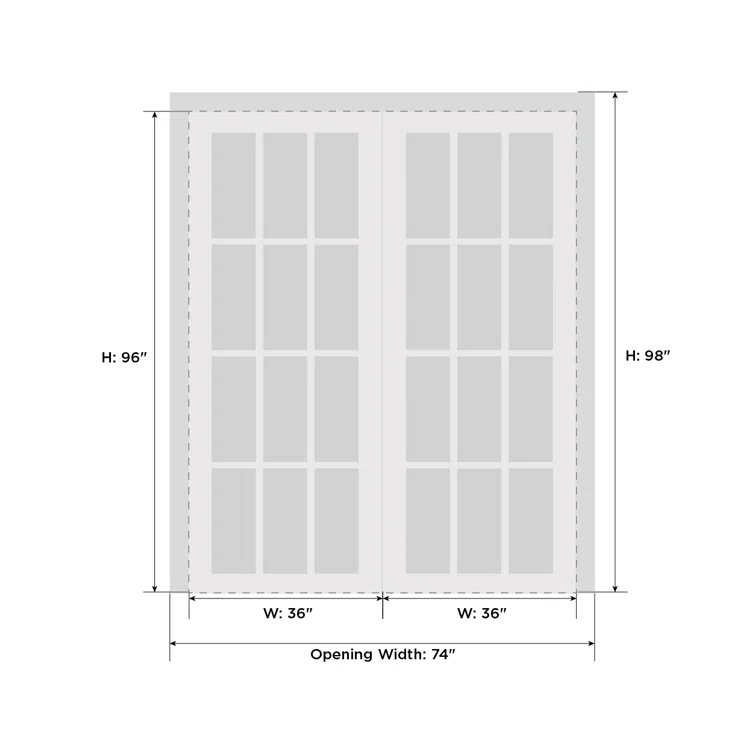 SARTODOORS Paneled Wood Lucia French Doors | Wayfair