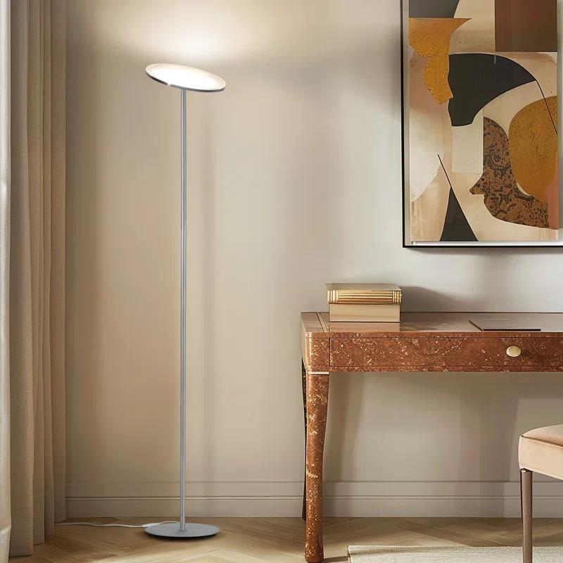 Brightech Sky Flux Industrial 63" Dimmable LED Floor Lamp with Adjustable Head