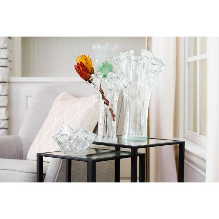 VIETRI Onda Handmade Glass Table Vase