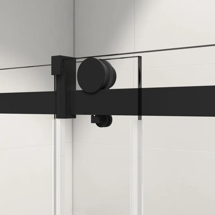 HHK HOME 60'' W 76'' H Frameless Rectangle Shower Enclosure HHKSS05-MB-6076