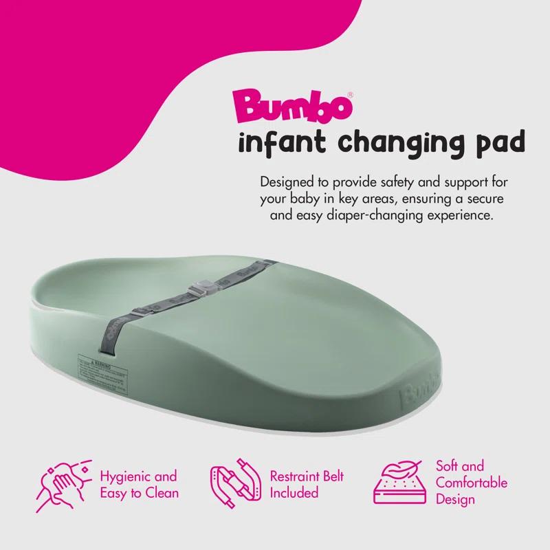 Bumbo Bumbo Diaper Changing Pad, Ergonomic Baby Changing Mat with Safety Belt
