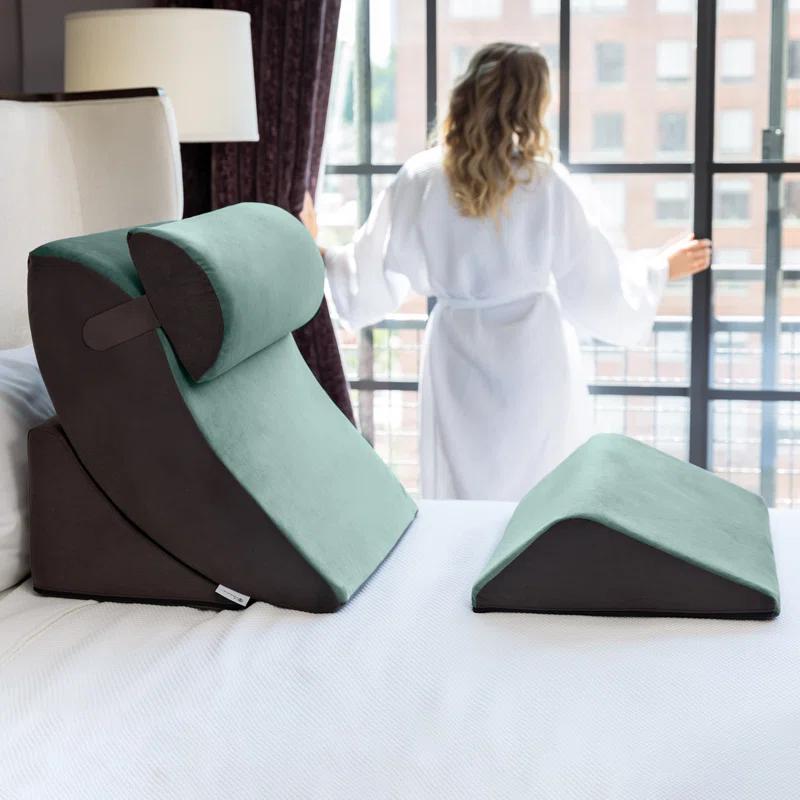 Avana Kind Bed 4-Piece Orthopedic Support Wedge Pillow Comfort System