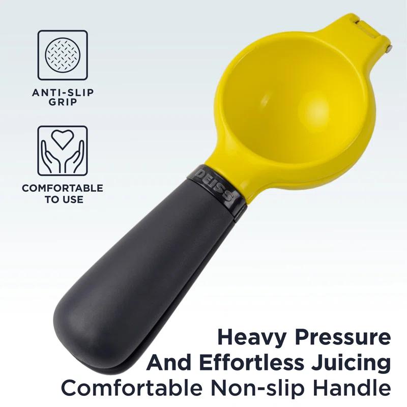 DEISS Deiss Pro Heavy-Duty Metal Lemon Squeezer - Max Juice Extraction Hand Juicer