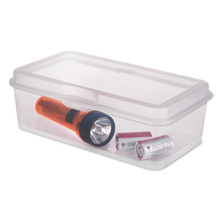 Sterilite Sterilite Plastic Stacking FlipTop Latching Storage Box Container