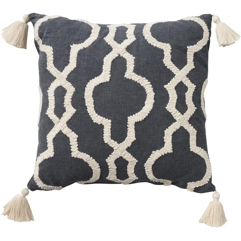 Mina Victory Tassels Cotton Pillow Cover