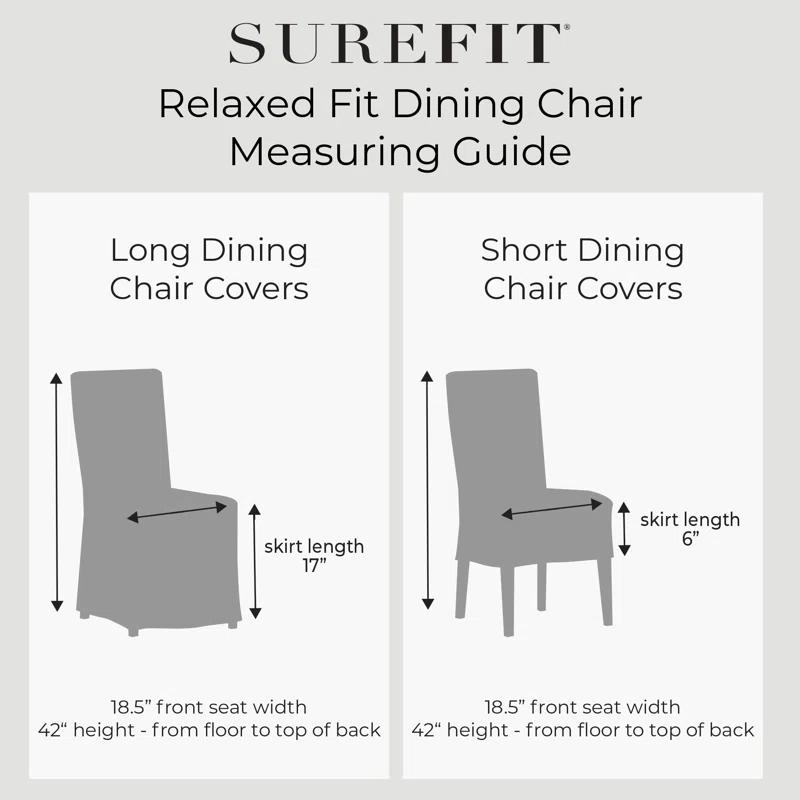 Sure Fit Stretch Pique Box Cushion Dining Chair Slipcover