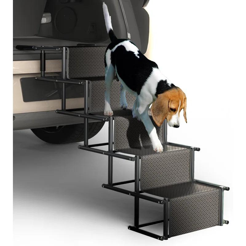 Dog Car Ramp, Portable Dog Steps Ladder, Foldable Dog Stairs With Non-Slip Surface
