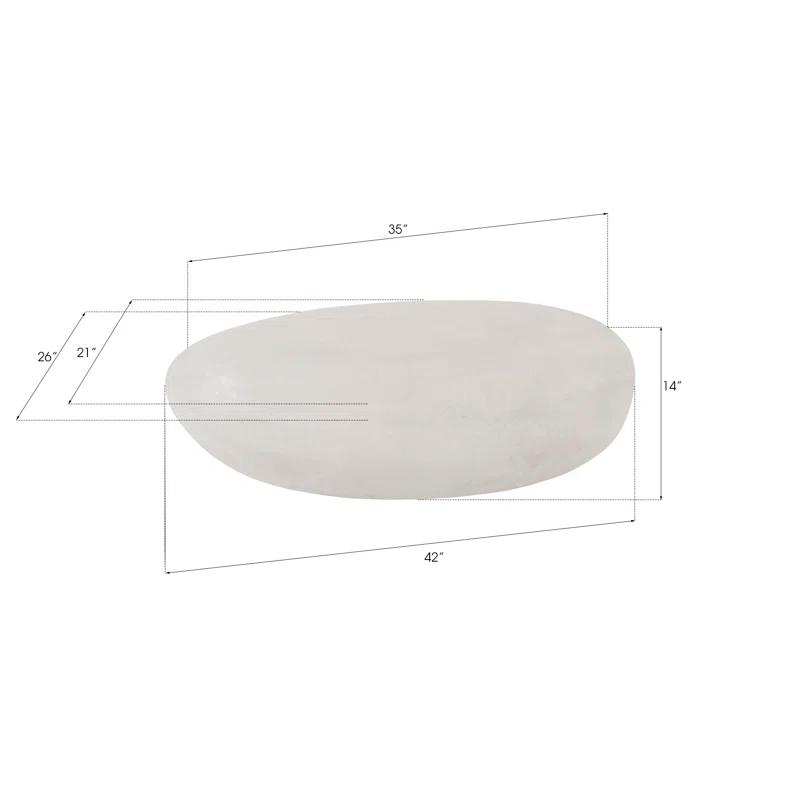 Roman Stone River Stone Solid Coffee Table