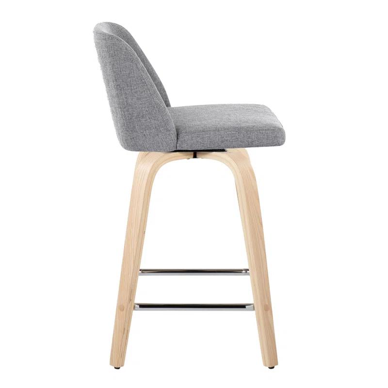 Toriano Swivel Upholstered Counter Stool (Set of 2)