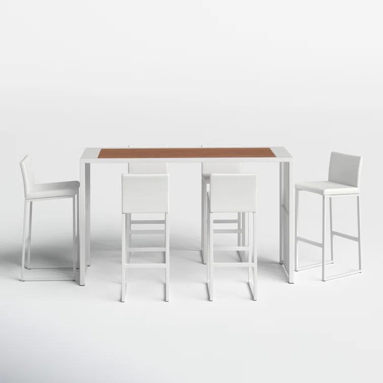 Jarrod 71'' Rectangular 6 - Person Outdoor Dining Set