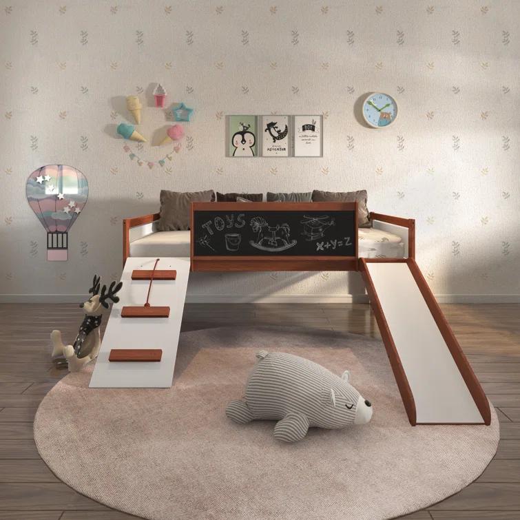Twin Solid Wood Platform Loft Bed by Donco Kids