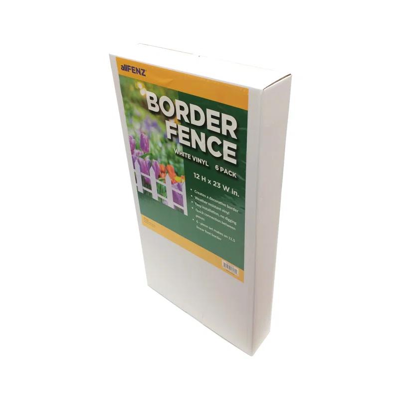 allFENZ 12 in. x 23 in. Vinyl Picket Garden Fence (Set of 6)