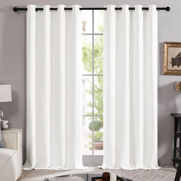 Deconovo Deconovo 100 Percent Blackout with Liner Grommet Curtain Panel Pair (Set of 2)