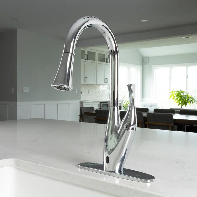 Bio Bidet by BEMIS 7ZUP7000XCP Touchless Pull Down Single Handle Kitchen Faucet