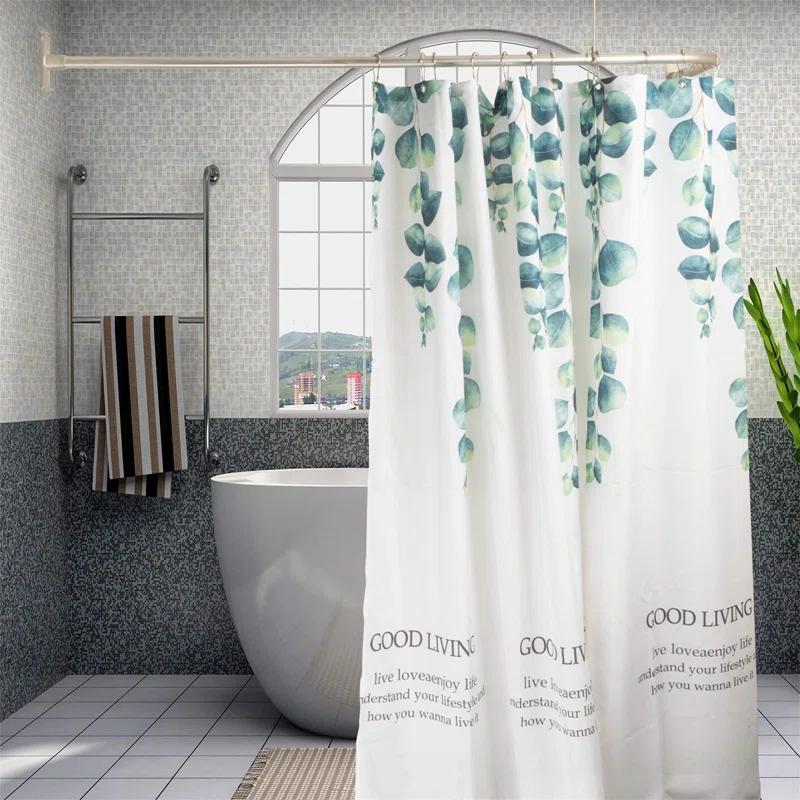 Blooming 62'' L-Shaped Drill / Screw Shower Curtain Rod
