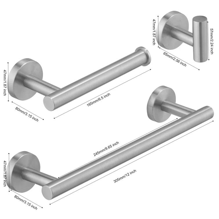 VIBRANTBATH 3 - Piece Bathroom Hardware Set 1062-N-3
