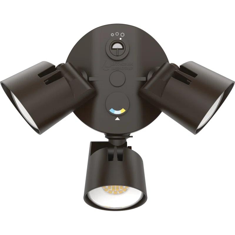 Lithonia Lighting 3 - Head Hardwired Dusk to Dawn Outdoor Security Flood Light
