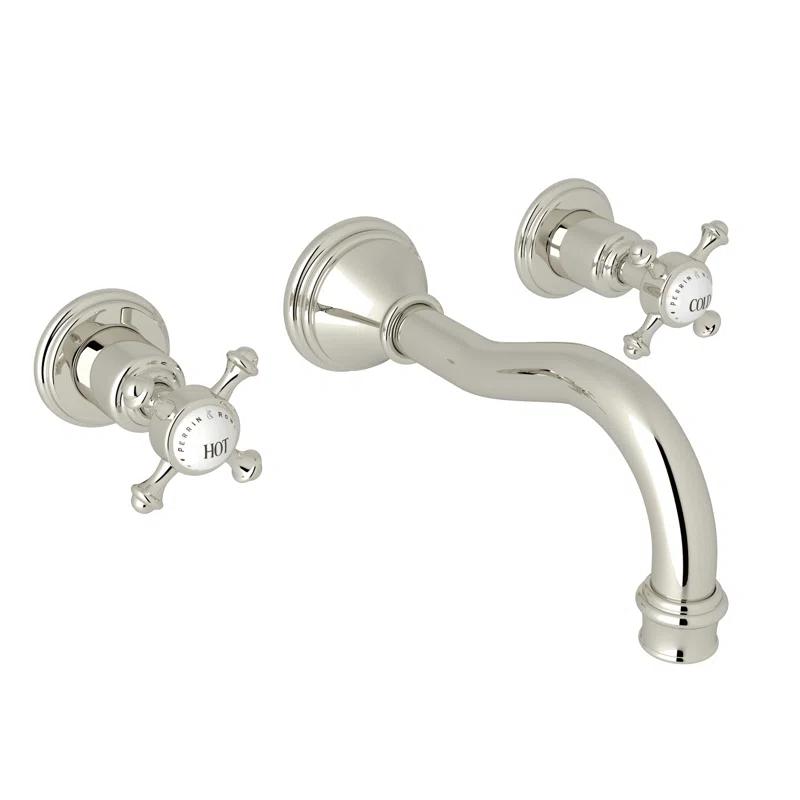 Perrin & Rowe U.3794X-PN/TO-2 Georgian Era Wall Mount Lavatory Faucet Trim