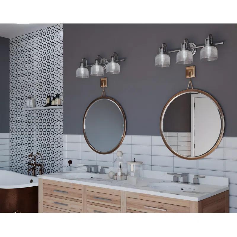 Rosser 3 Light Transparent Dimmable Vanity Light