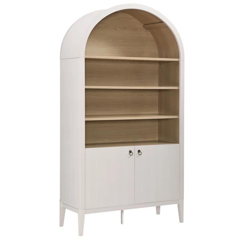 Modway Nolan 74" Tall Arched Storage Display Cabinet Bookshelf