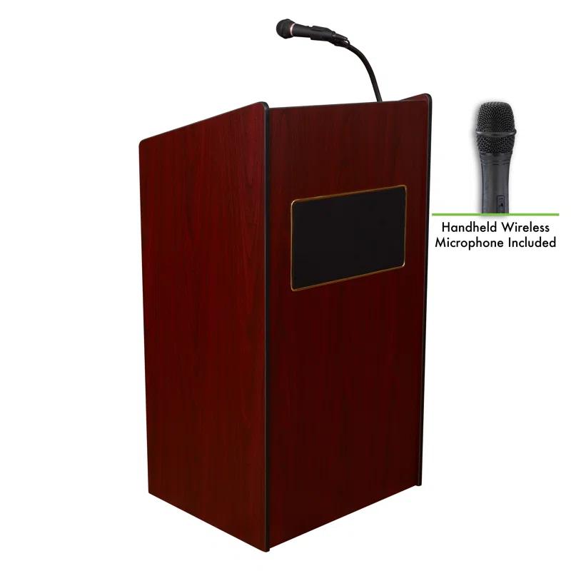 Wireless Lectern Combo 46'' Tabletop Lectern with Storage