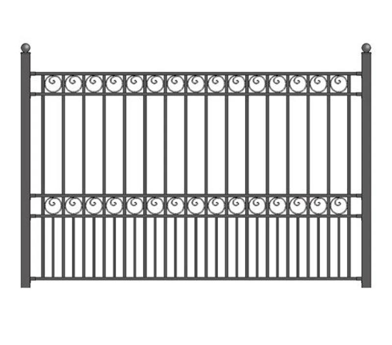 ALEKO Paris 60'' H x 96'' W Black Metal Fencing