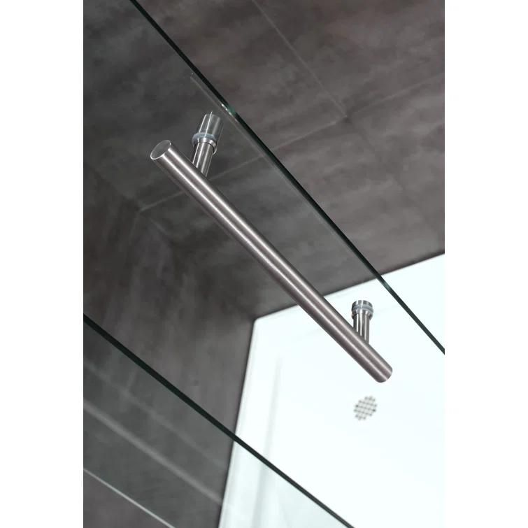 Aston Langham 48" W x 33.8125" D x 75" H Sliding Shower Enclosure with Fixed Panel Door SEN979-SS-48-10