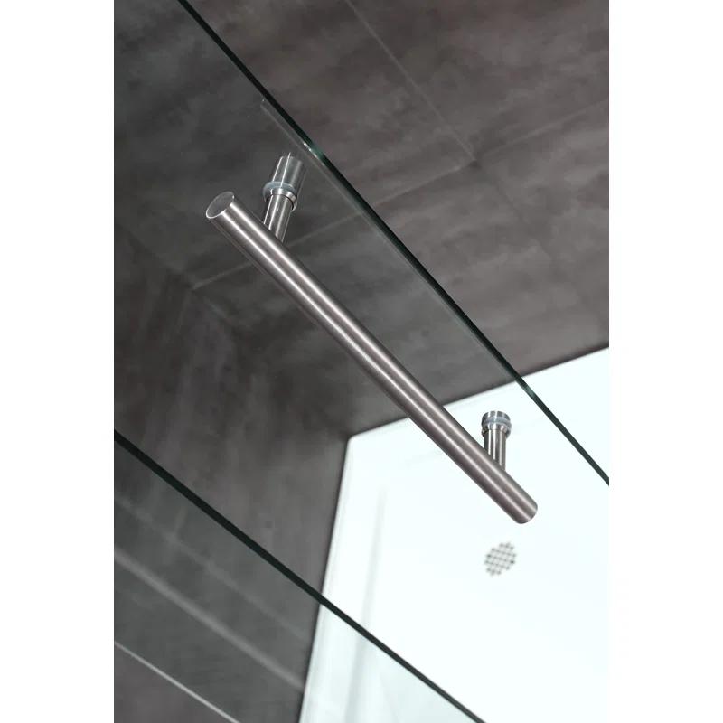 Aston Langham 48" W x 33.8125" D x 75" H Sliding Shower Enclosure with Fixed Panel Door SEN979-SS-48-10