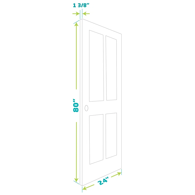 80'' Solid Wood Louvered Painted Slab Door