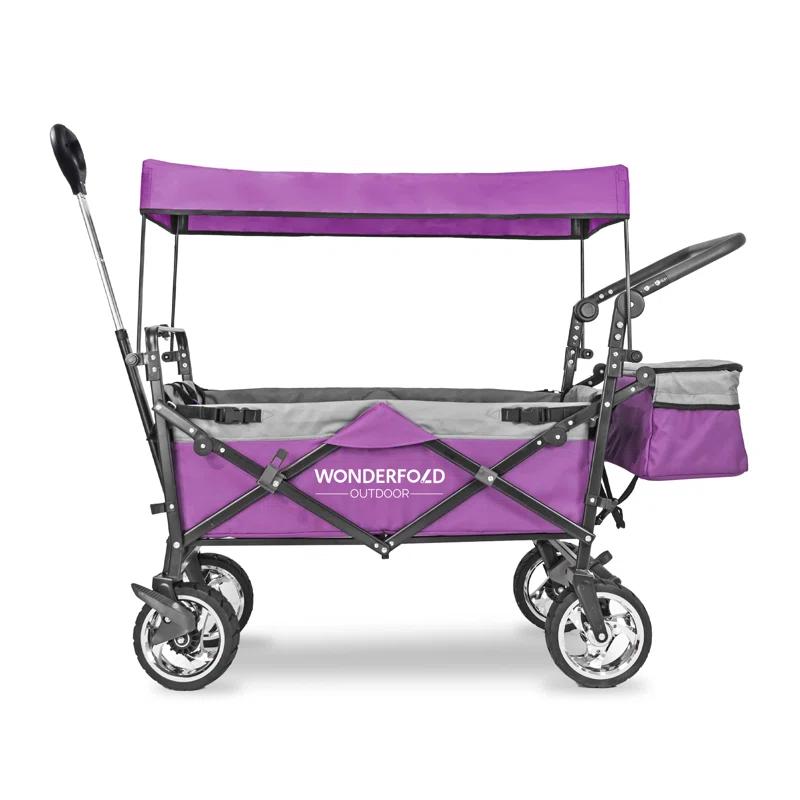 WonderFold Outdoor S4 Push & Pull Folding Wagon With Canopy & Brakes | Wayfair