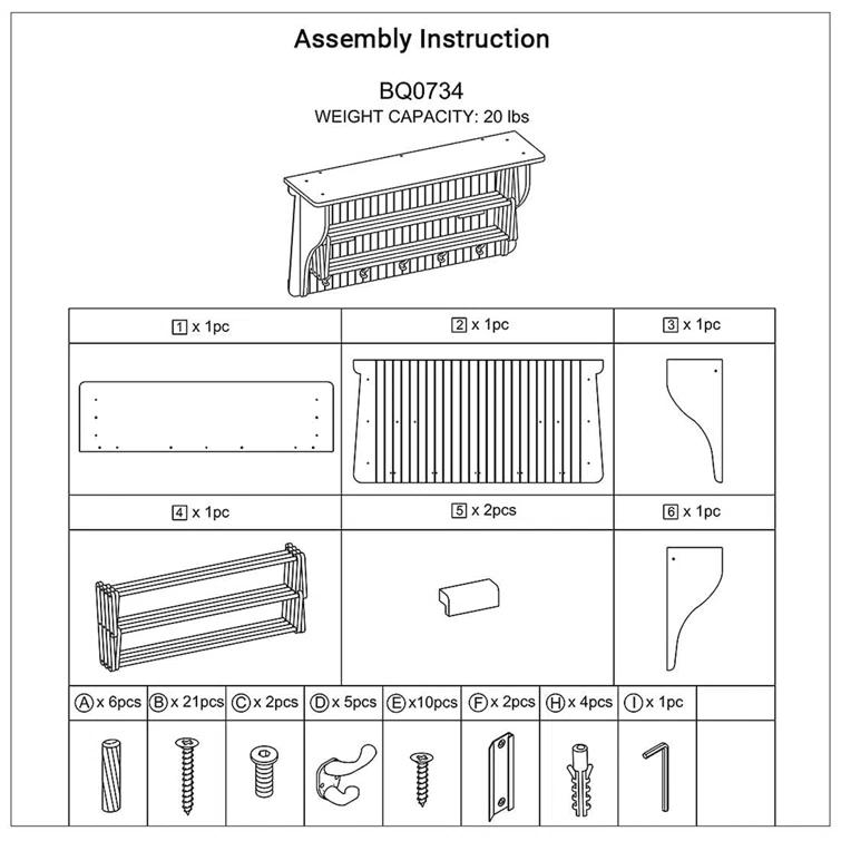 Latitude Run® Collapsible Accordion Wall Mounted Drying Rack