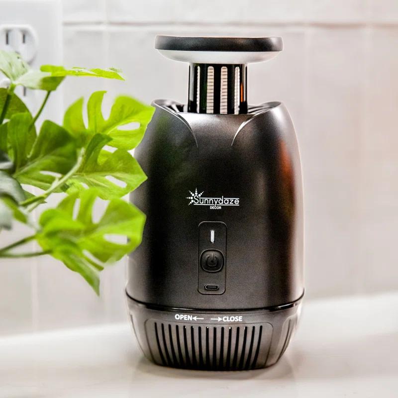 SunnyDaze Decor Tabletop Bug Zapper with Violet Light and Built-In Fan