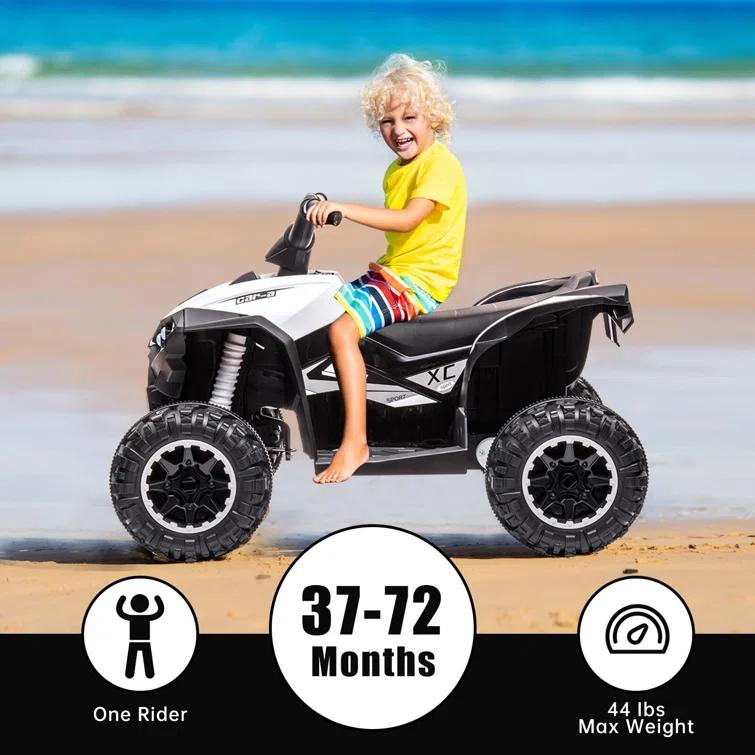 Hetoy 12V Battery Powered Electric Four-Wheeler With Music