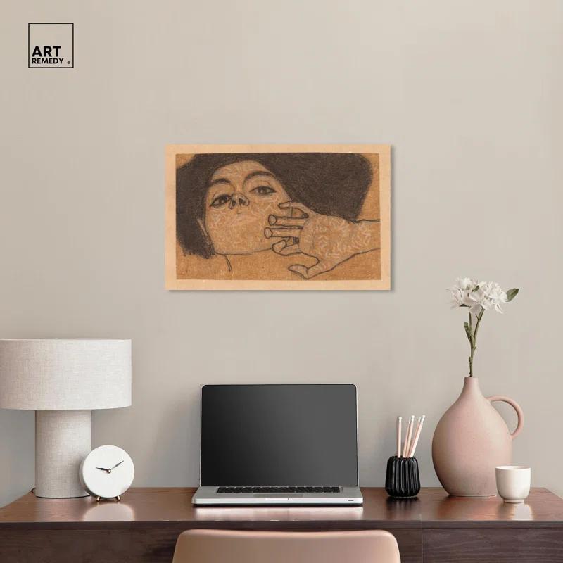 Art Remedy Head of a Woman 1908 Canvas Vintage Art by Art Remedy