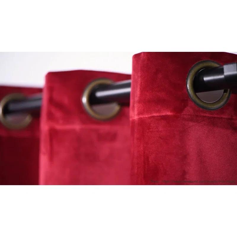 Lush Decor Prima Velvet Solid Velvet Room Darkening Curtain Pair (Set of 2)