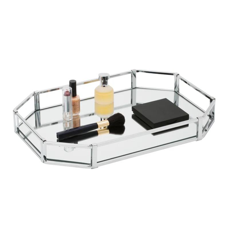 Simplify Trellas Octangular Design Mirror Vanity Tray & Reviews | Wayfair
