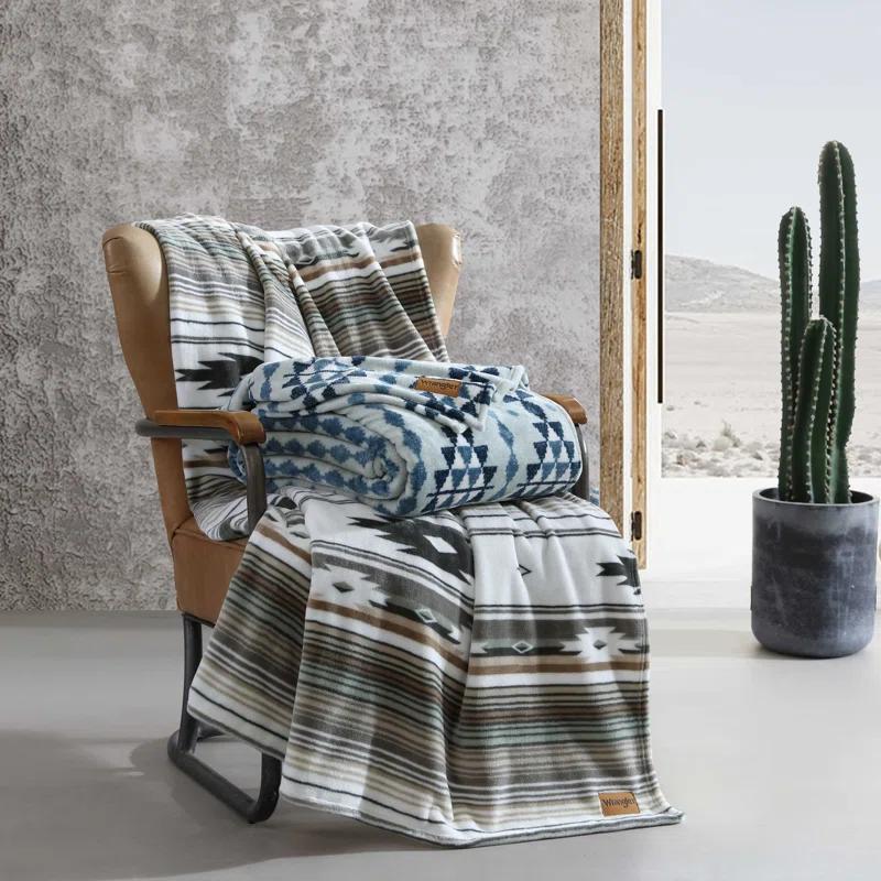 Wrangler Wrangler Printed Ultra Soft Plush Fleece Blanket