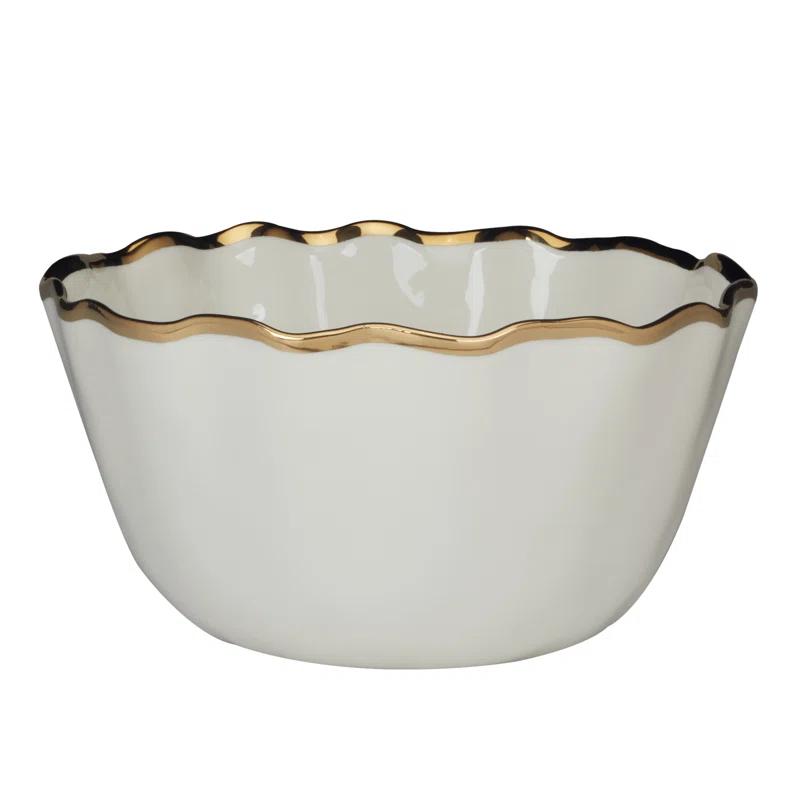 Certified International Regency Gold Deep Bowl 10.5in x 5.5in | Wayfair