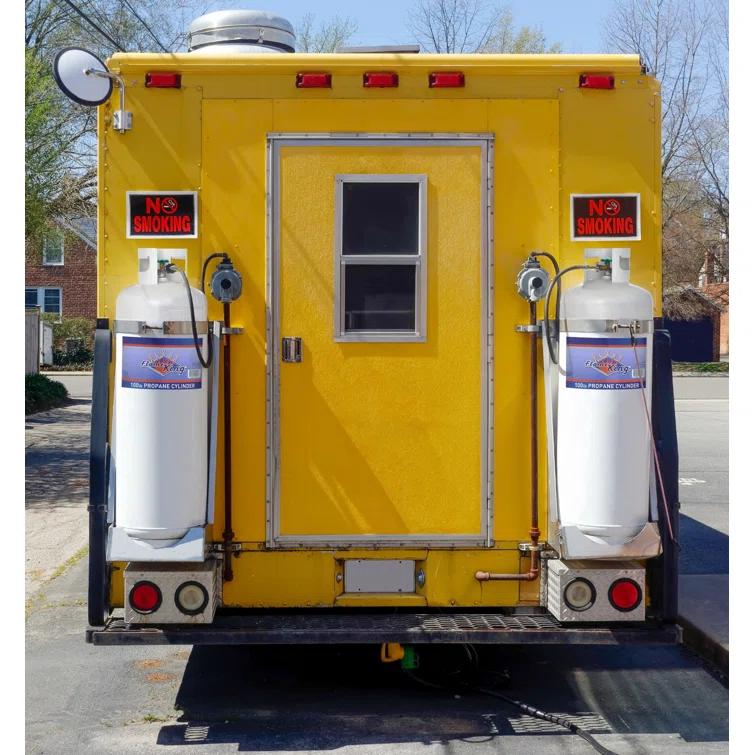 Flame King Flame King 100LB Empty Steel Propane Tank Cylinder with POL Valve and Collar, White