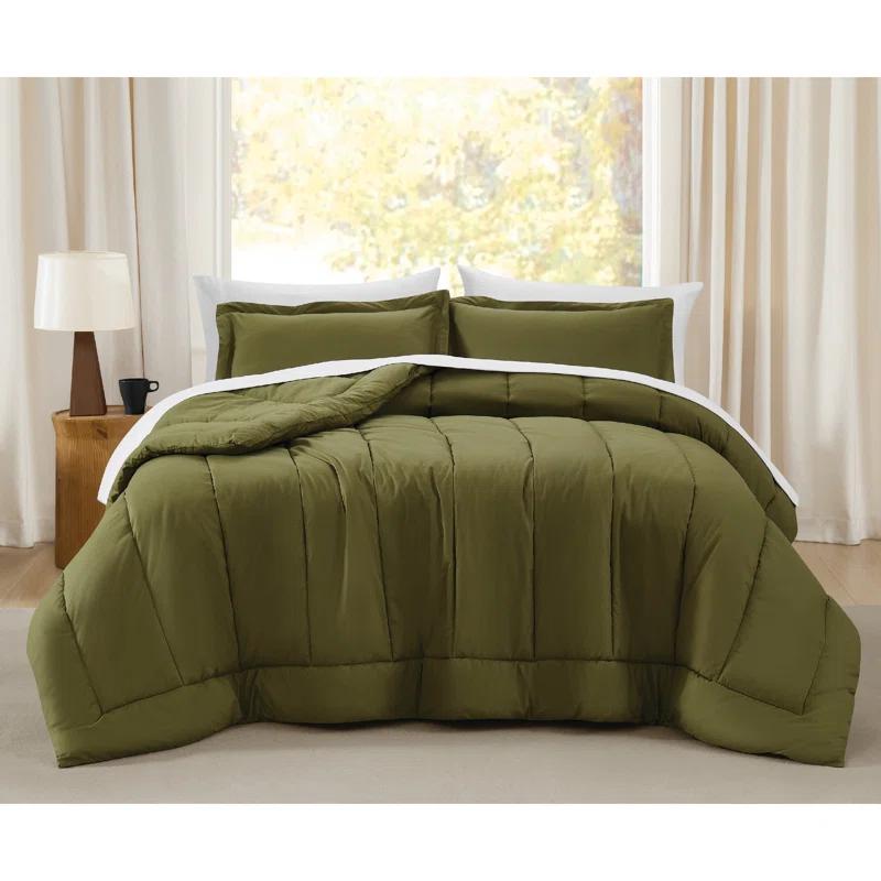Brooklyn Loom Brooklyn Loom Oversized Cotton Percale King 3 Piece Comforter Set