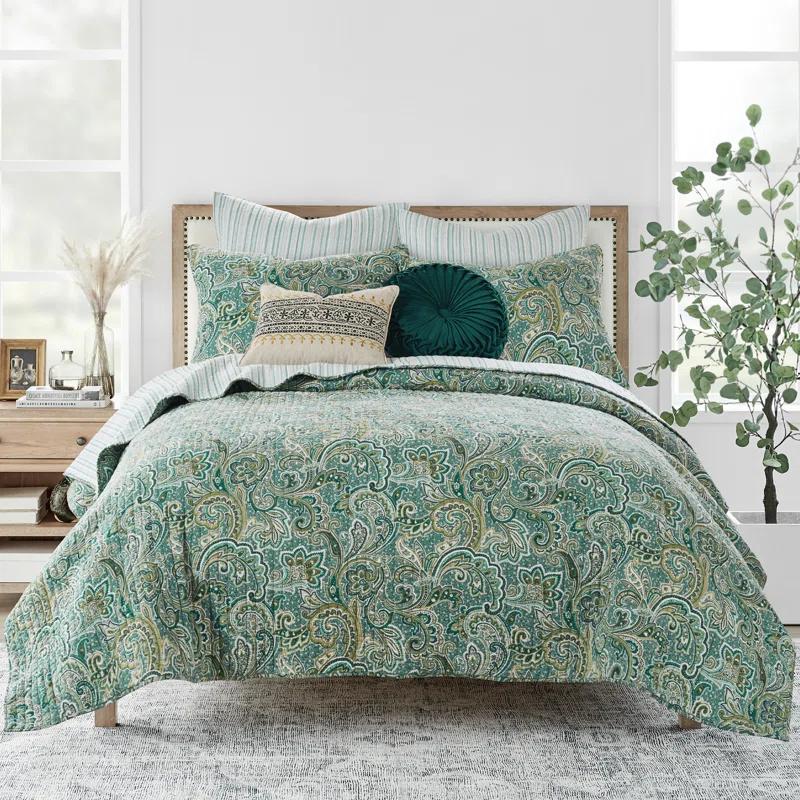 Levtex home Kimpton Green King Quilt Set