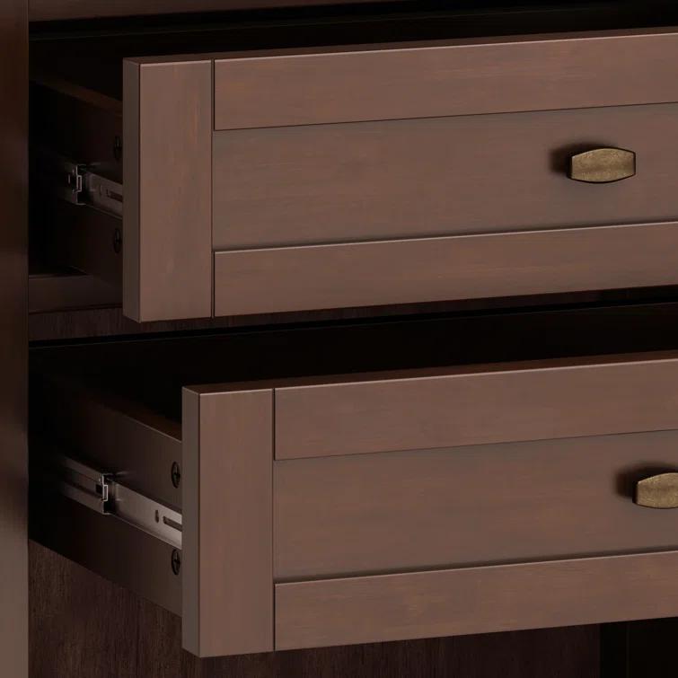 Simpli Home Warm Shaker 24"W Solid Wood Bedside Table with Two Drawers