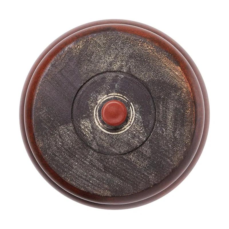 Architectural Products by Outwater L.L.C. 4 in x 4-7/8 in Stained Solid Hardwood Round Bun Foot (Set of 4)