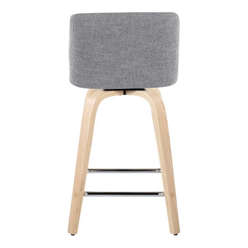 Toriano Swivel Upholstered Counter Stool (Set of 2)