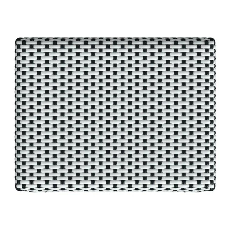 Butler Specialty Company Robias Rectangular Rattan 30" Bar Stool - White & Black