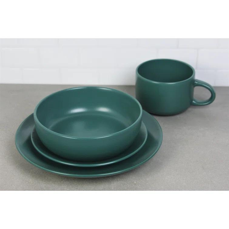 Wazee Matte 16 Piece Dinnerware Set, Service for 4